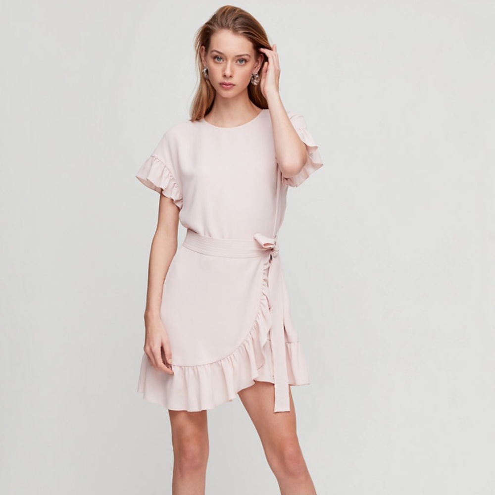 Aritzia Ninette Dress in Rose Quartz